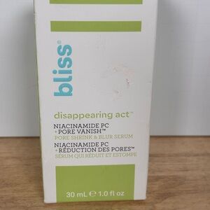 Bliss Disappearing Act Niacinamide PC + Poor Vanish Serum 1.0 fl oz/30mL NEW  in